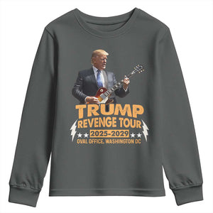 Trump Tour 47th President Youth Sweatshirt Revenge Tour 2025 Washington DC TS02 Dark Heather Print Your Wear