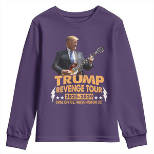 Trump Tour 47th President Youth Sweatshirt Revenge Tour 2025 Washington DC TS02 Purple Print Your Wear