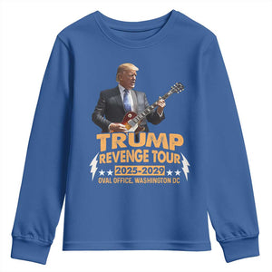 Trump Tour 47th President Youth Sweatshirt Revenge Tour 2025 Washington DC TS02 Royal Blue Print Your Wear