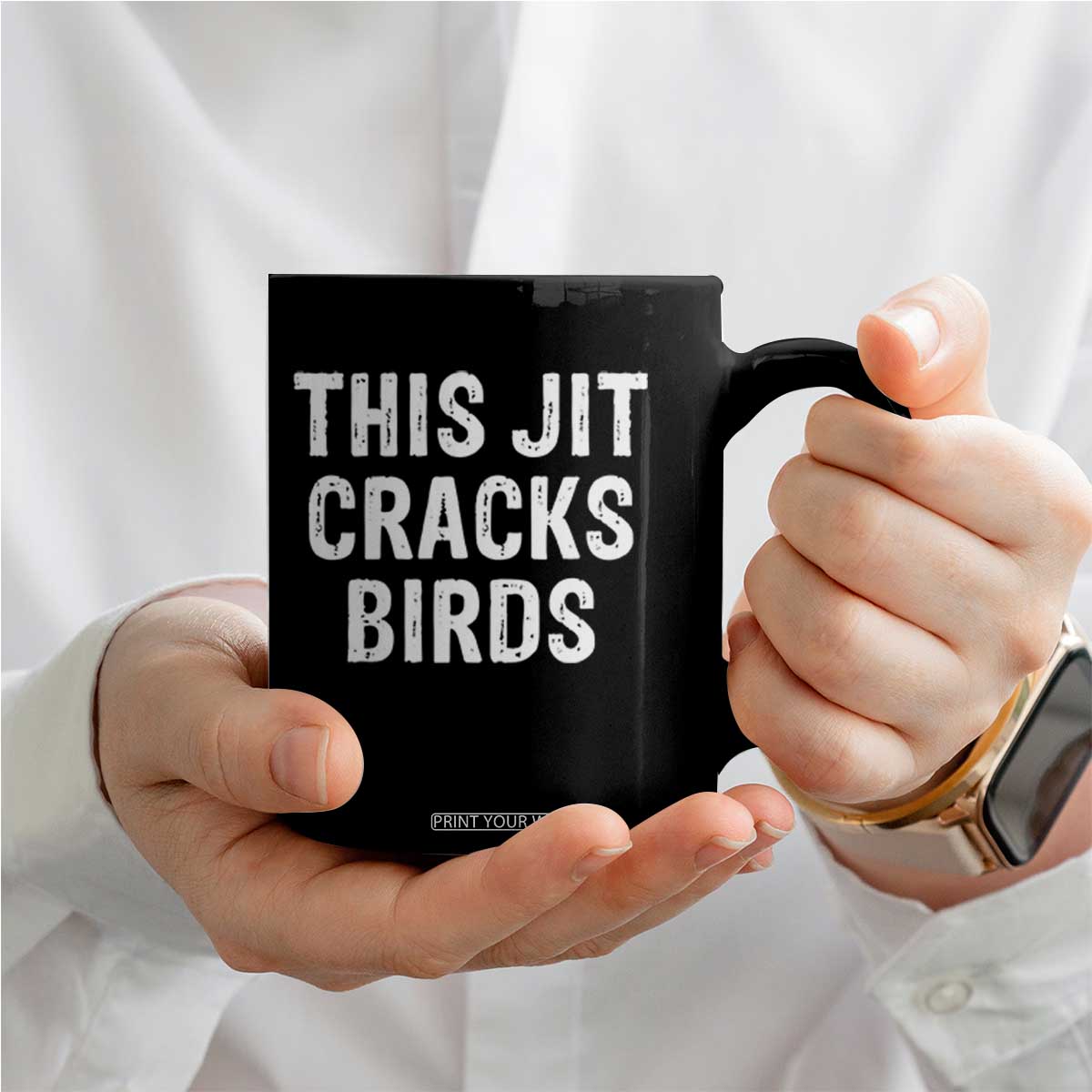 This Jit Cracks Birds Coffee Mug Funny Gen Z Meme Viral Slang Culture TS02 Print Your Wear