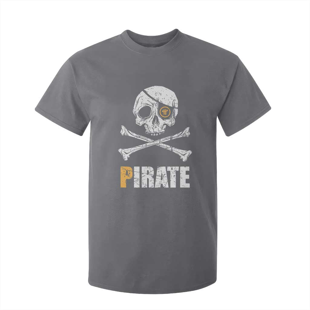 Funny Pirate Pi Cryptocurrency T Shirt For Kid Crypto Coins Blockchain Mining TS02 Charcoal Print Your Wear
