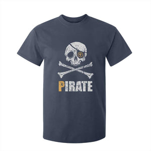 Funny Pirate Pi Cryptocurrency T Shirt For Kid Crypto Coins Blockchain Mining TS02 Navy Print Your Wear