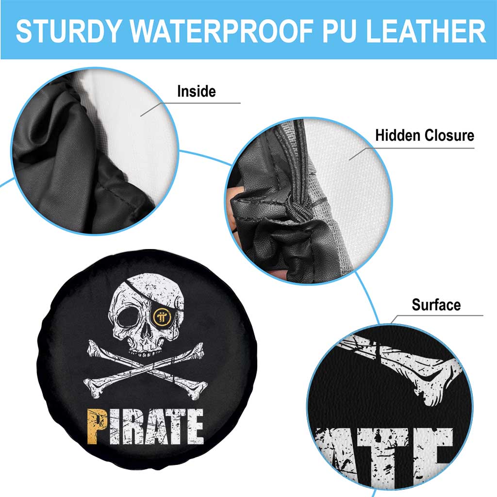 Funny Pirate Pi Cryptocurrency Spare Tire Cover Crypto Coins Blockchain Mining TS02 Print Your Wear