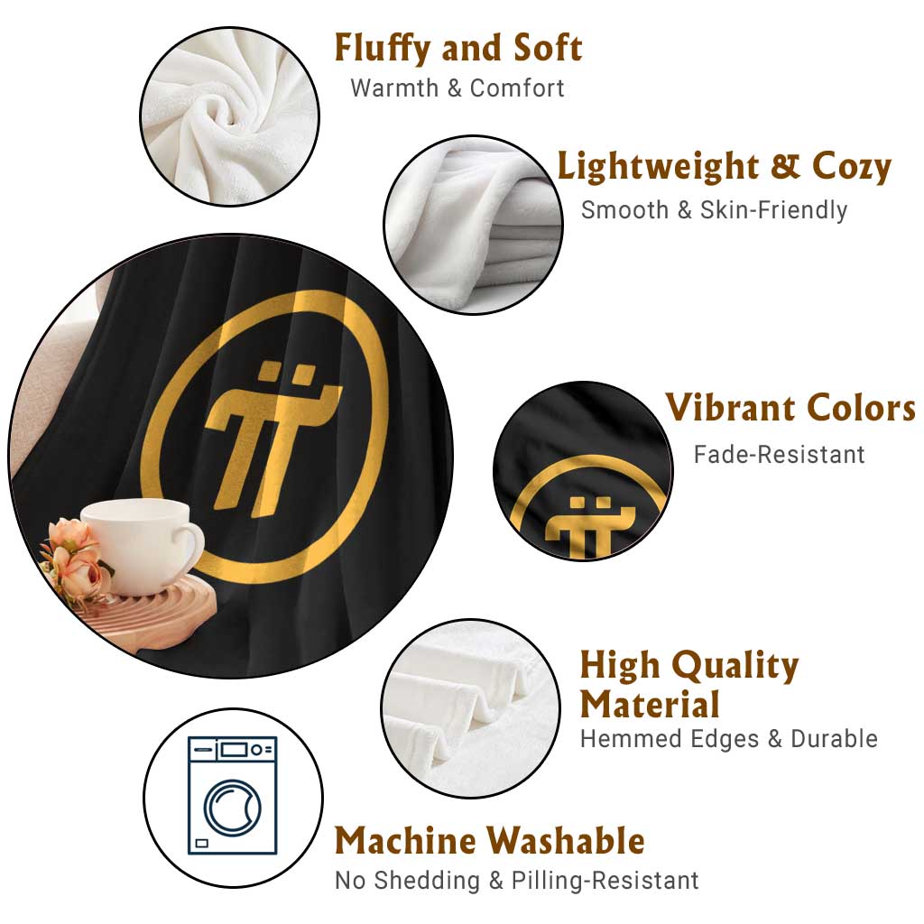 Pi Cryptocurrency Throw Blanket Crypto Coins Network TS02 Print Your Wear