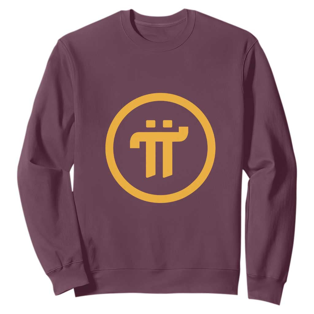 Pi Cryptocurrency Sweatshirt Crypto Coins Network TS02 Maroon Print Your Wear