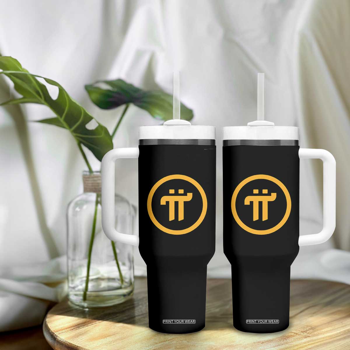 Pi Cryptocurrency Tumbler With Handle Crypto Coins Network TS02 Print Your Wear