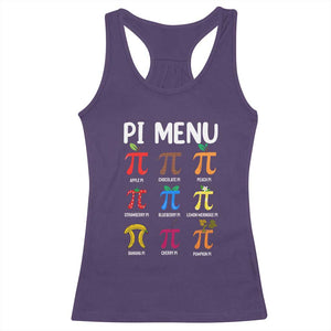 Funny Number Pi Racerback Tank Top Pi Menu 3.14 Pi Symbol - Math Teacher Happy Pi Day TS02 Purple Print Your Wear