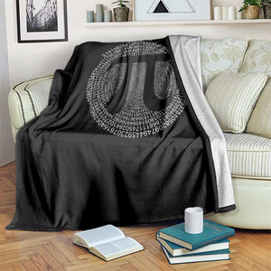 Funny Number Pi Throw Blanket Pi 3.14 Pi Number Symbol Math Science Gift TS02 Print Your Wear