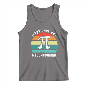 Funny Number Pi Tank Top Retro Irrational But Well Rounded Pi Day Celebration Math TS02 Deep Heather Print Your Wear