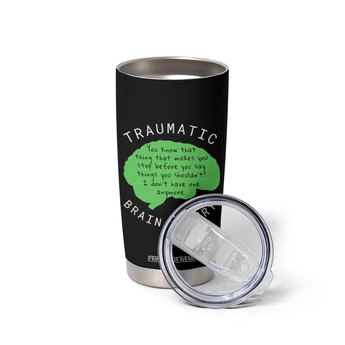 Traumatic Brain Injury Awareness Tumbler Cup TBI Support TS02 Print Your Wear