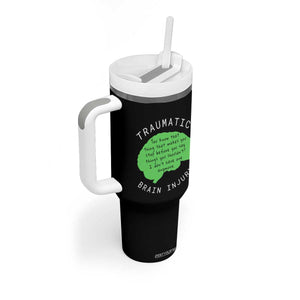 Traumatic Brain Injury Awareness Tumbler With Handle TBI Support TS02 Print Your Wear