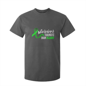 Traumatic Brain Injury Awareness T Shirt For Kid TBI Survivor TS02 Dark Heather Print Your Wear