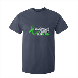 Traumatic Brain Injury Awareness T Shirt For Kid TBI Survivor TS02 Navy Print Your Wear