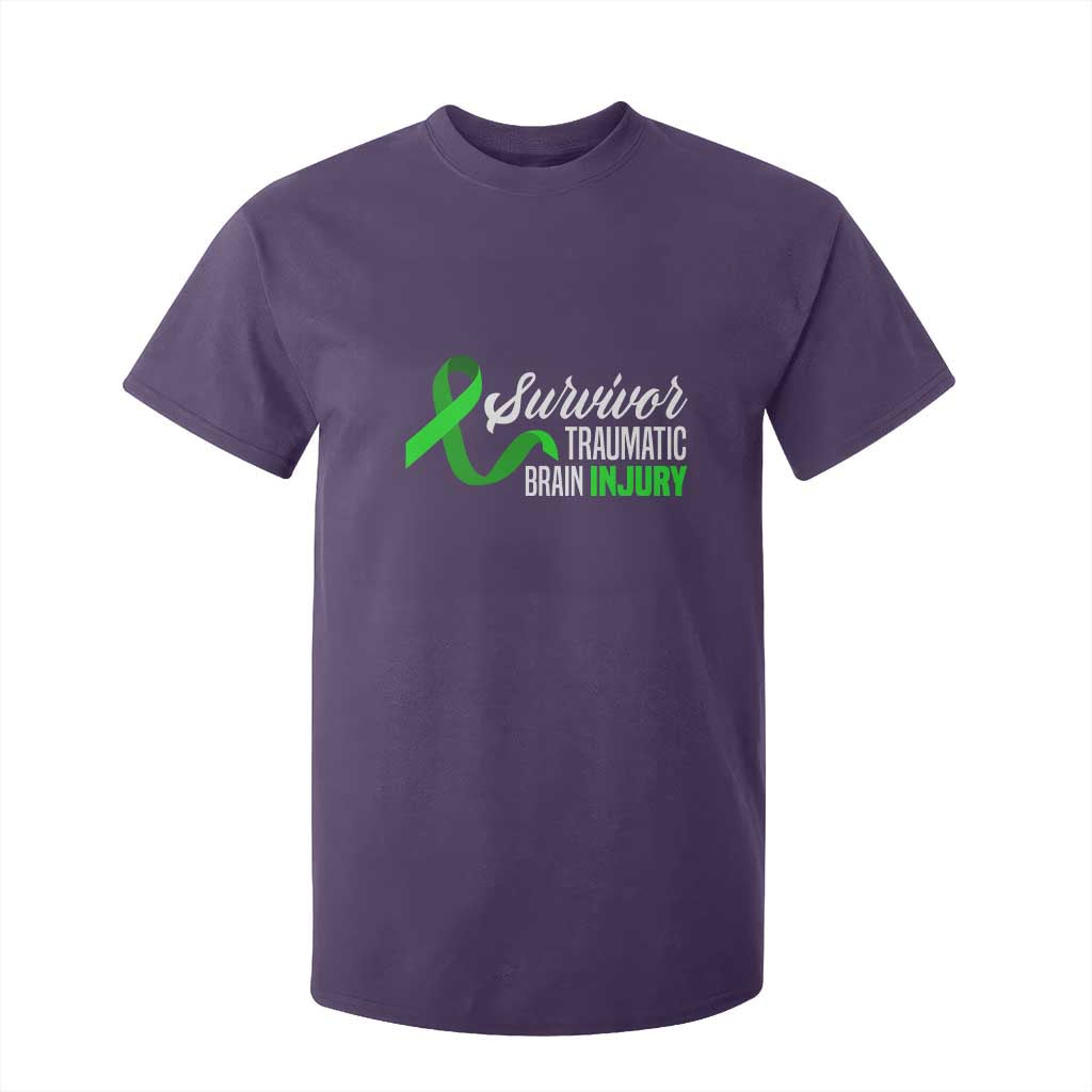 Traumatic Brain Injury Awareness T Shirt For Kid TBI Survivor TS02 Purple Print Your Wear