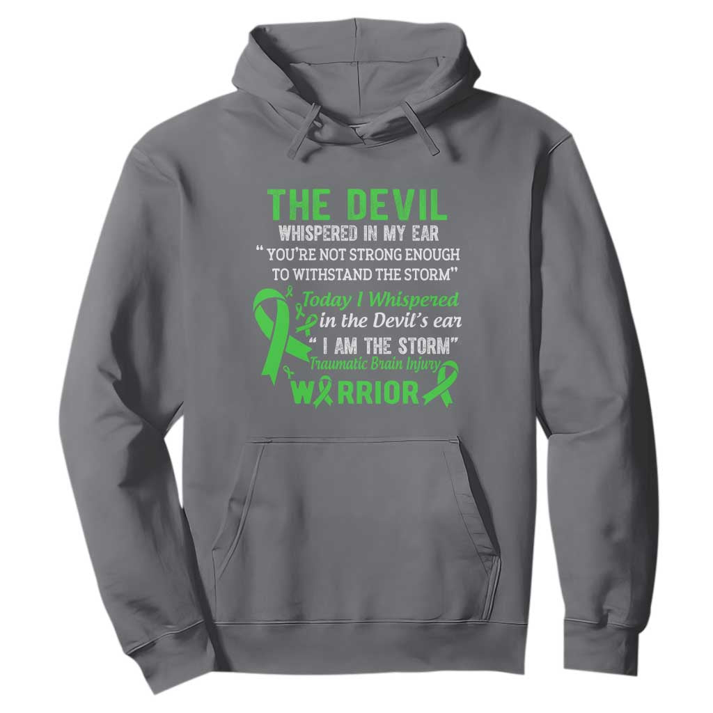 Traumatic Brain Injury Awareness Hoodie I Am The Storm TBI Warrior TS02 Charcoal Print Your Wear