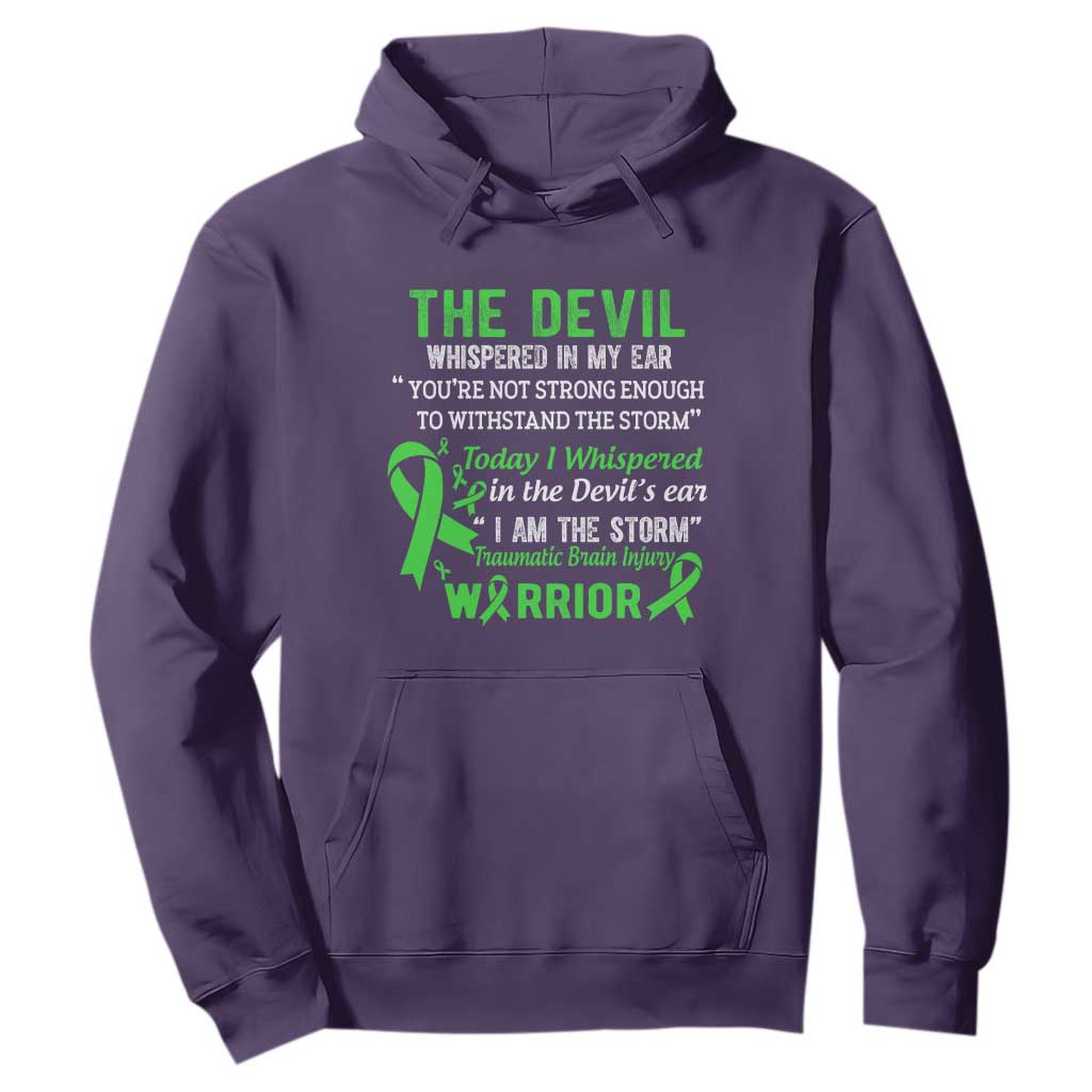 Traumatic Brain Injury Awareness Hoodie I Am The Storm TBI Warrior TS02 Purple Print Your Wear