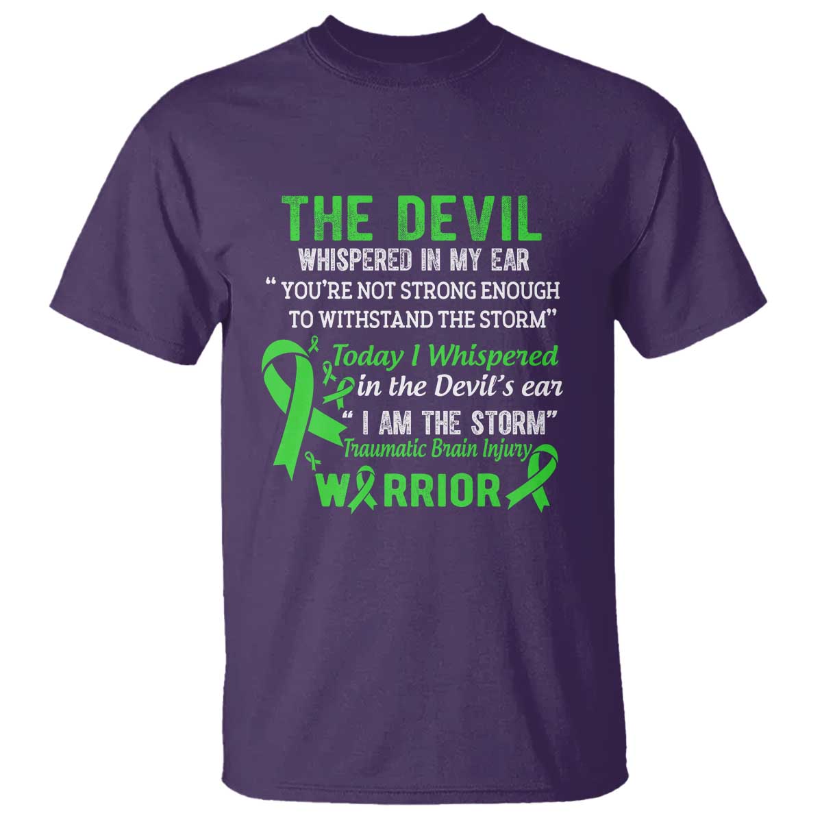 Traumatic Brain Injury Awareness T Shirt I Am The Storm TBI Warrior TS02 Purple Print Your Wear