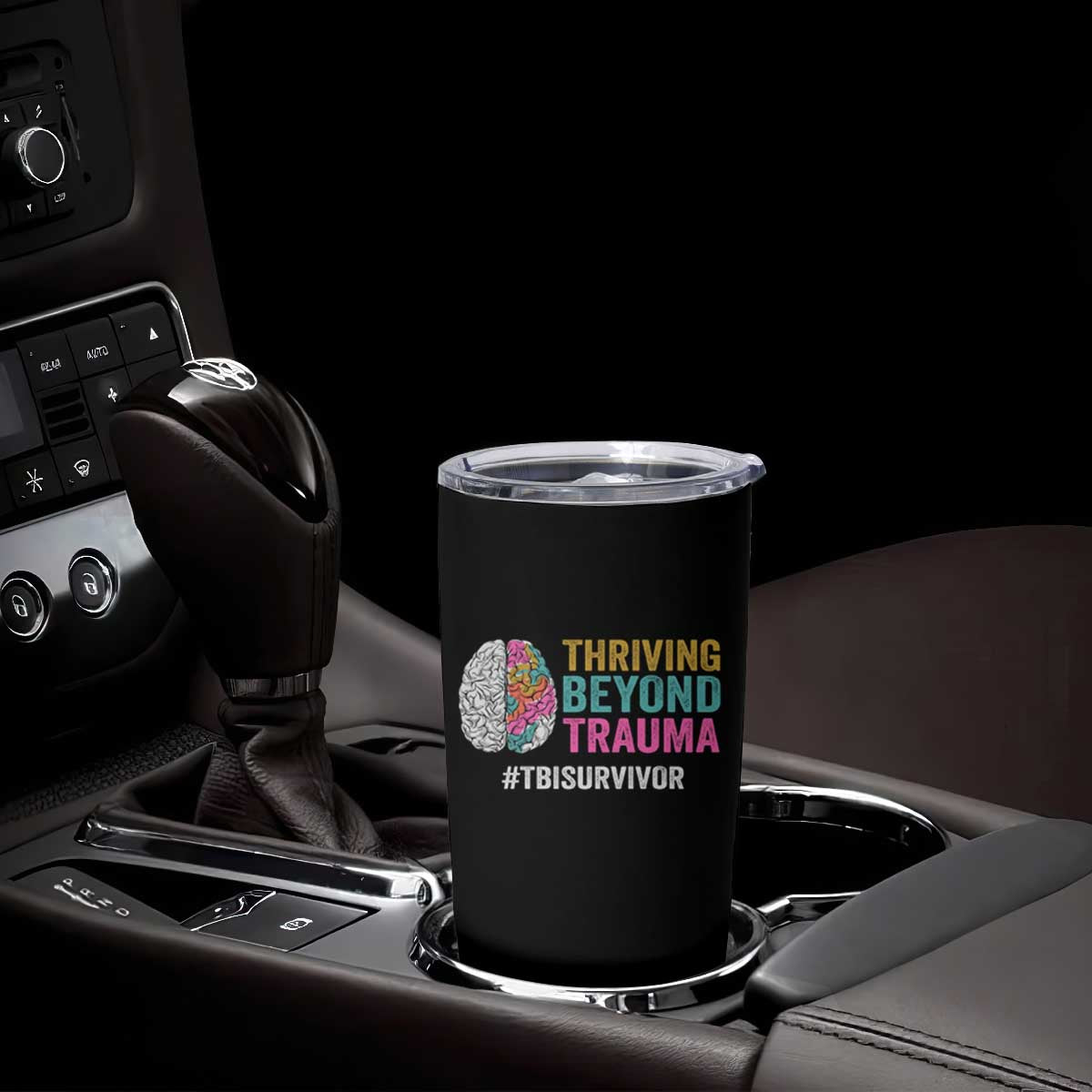 Traumatic Brain Injury Awareness Tumbler Cup Thriving Beyond Trauma TBI Survivor TS02 Print Your Wear