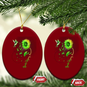 Traumatic Brain Injury Awareness Ceramic Ornament Sunflower Hummingbird TS02 Print Your Wear