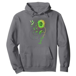 Traumatic Brain Injury Awareness Hoodie Sunflower Hummingbird TS02 Charcoal Print Your Wear