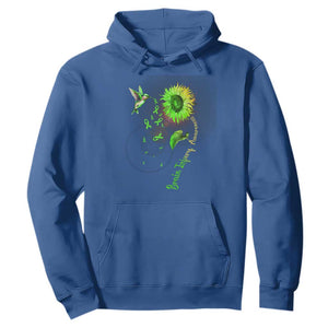 Traumatic Brain Injury Awareness Hoodie Sunflower Hummingbird TS02 Royal Blue Print Your Wear