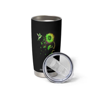Traumatic Brain Injury Awareness Tumbler Cup Sunflower Hummingbird TS02 Print Your Wear