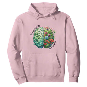 Traumatic Brain Injury Awareness Hoodie TBI Warrior Green Floral Brain TS02 Light Pink Print Your Wear