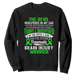 Traumatic Brain Injury Awareness Sweatshirt TBI Warrior I Am The Storm TS02 Black Print Your Wear