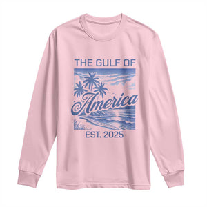 Retro Gulf Of USA Long Sleeve Shirt America Est 2025 American Flag TS02 Light Pink Print Your Wear