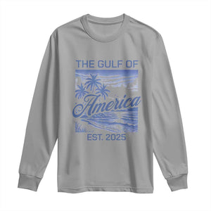 Retro Gulf Of USA Long Sleeve Shirt America Est 2025 American Flag TS02 Sport Gray Print Your Wear