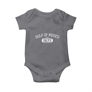 Gulf of Mexico Since 1672 Baby Onesie Golfo de Mexico Classic TS02 Charcoal Print Your Wear