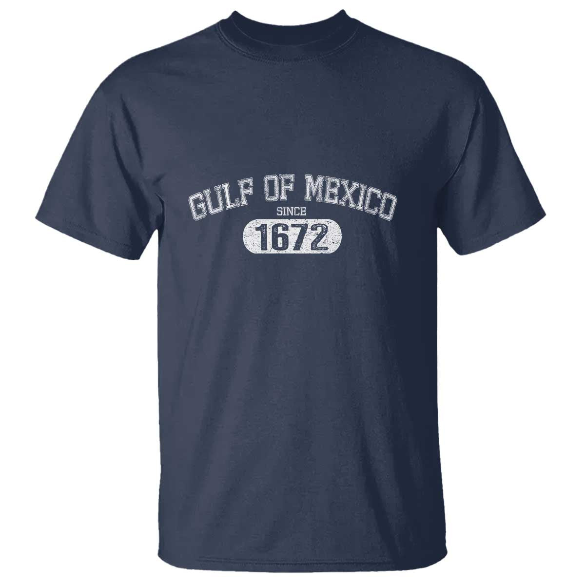 Gulf of Mexico Since 1672 T Shirt Golfo de Mexico Classic TS02 Navy Print Your Wear