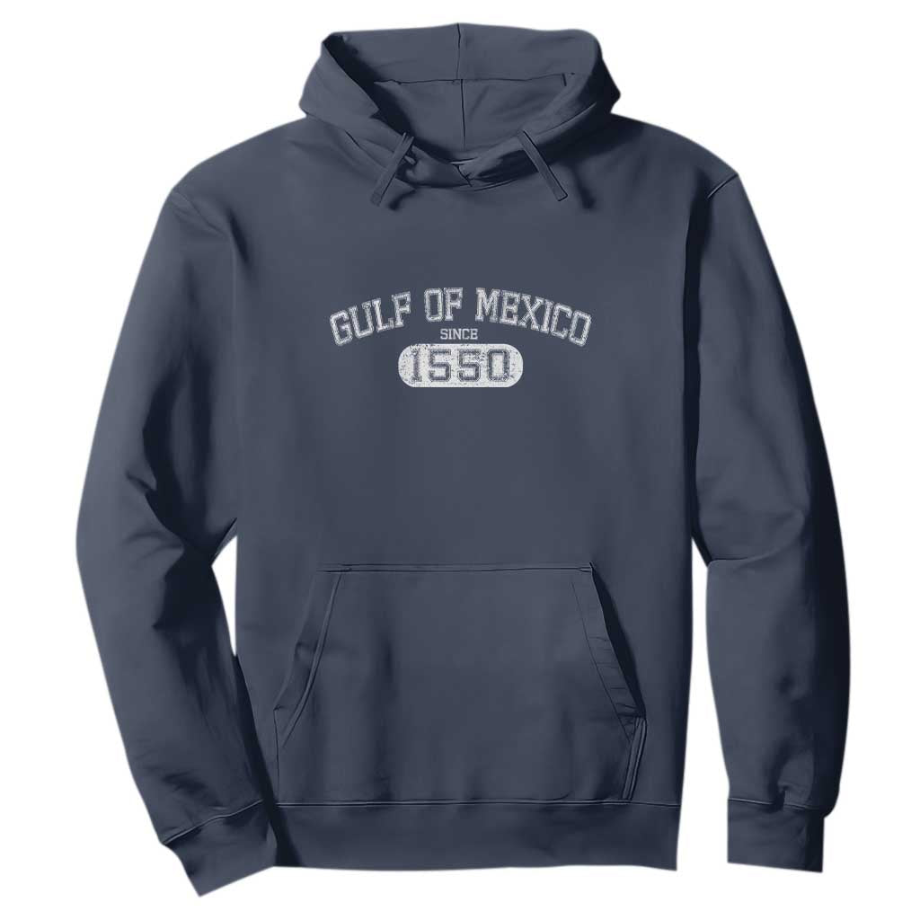 Retro Gulf of Mexico Hoodie Est 1550 Mexican Flag TS02 Navy Print Your Wear