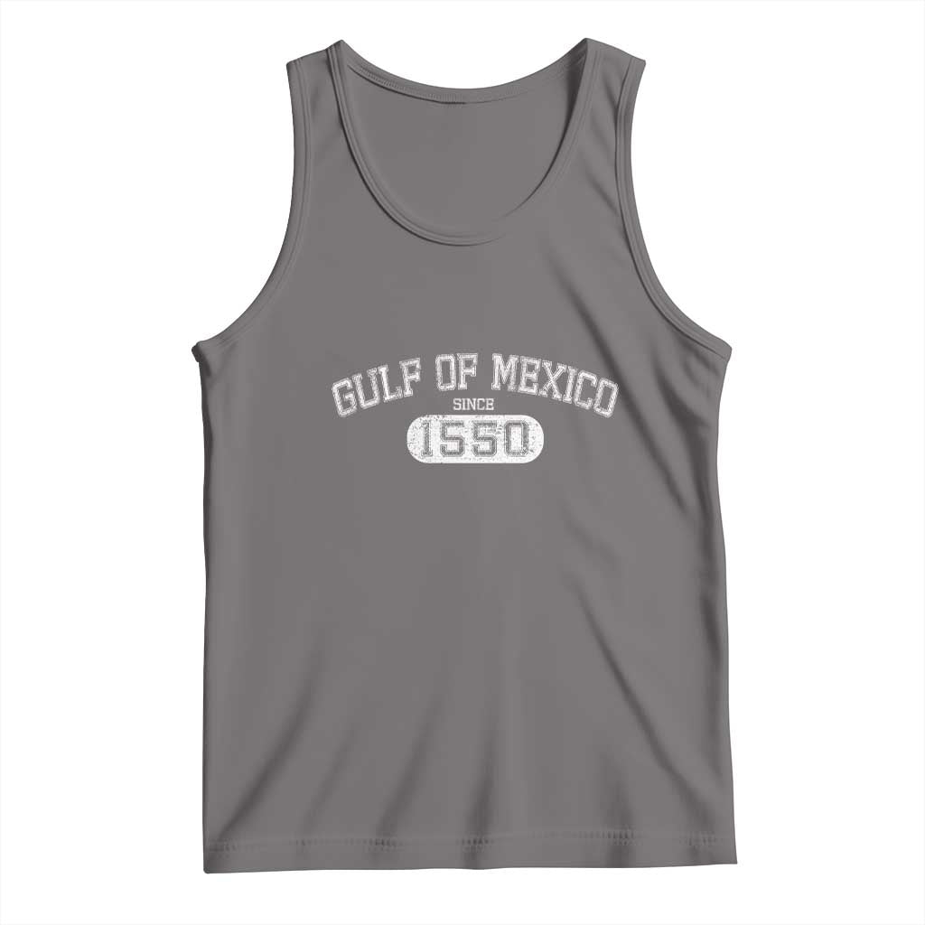 Retro Gulf of Mexico Tank Top Est 1550 Mexican Flag TS02 Deep Heather Print Your Wear