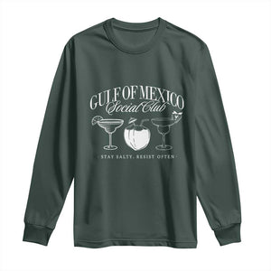 Retro Gulf of Mexico Social Club Long Sleeve Shirt Progressive Liberal TS02 Dark Forest Green Print Your Wear