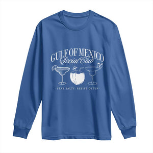 Retro Gulf of Mexico Social Club Long Sleeve Shirt Progressive Liberal TS02 Royal Blue Print Your Wear