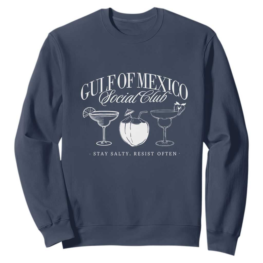 Retro Gulf of Mexico Social Club Sweatshirt Progressive Liberal TS02 Navy Print Your Wear