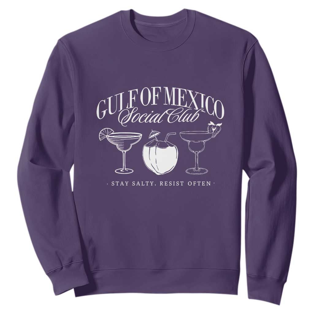 Retro Gulf of Mexico Social Club Sweatshirt Progressive Liberal TS02 Purple Print Your Wear