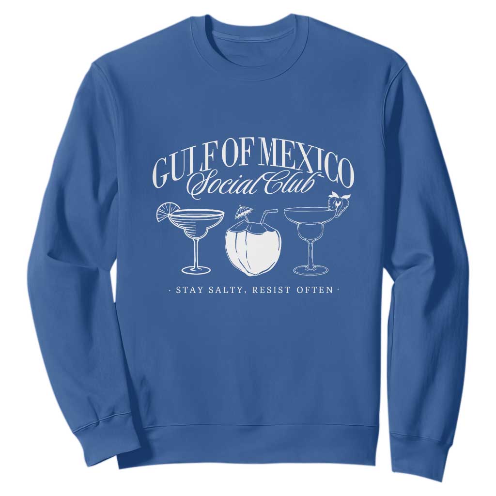 Retro Gulf of Mexico Social Club Sweatshirt Progressive Liberal TS02 Royal Blue Print Your Wear