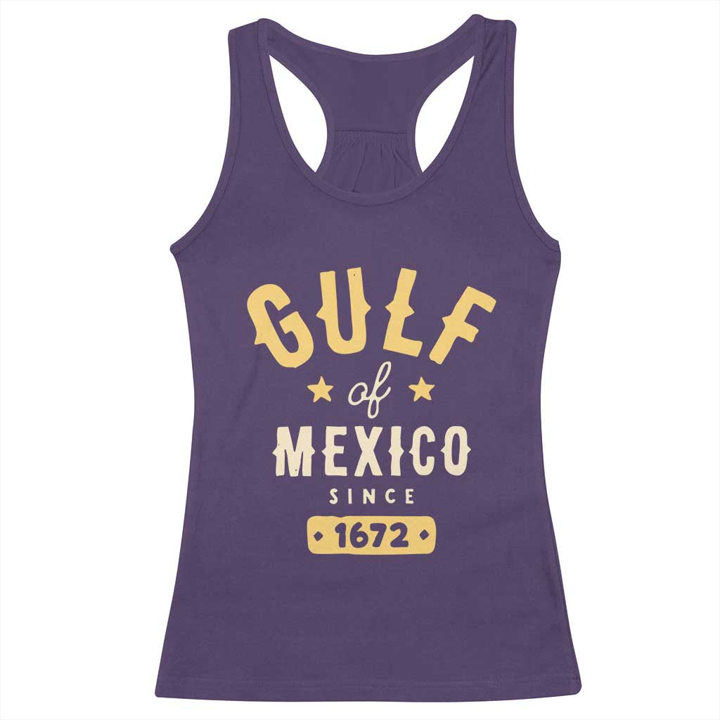 Gulf of Mexico Since 1672 Racerback Tank Top Golfo de Mexico Classic Vintage TS02 Purple Print Your Wear