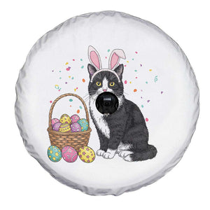 Easter Day Cat Bunny Ears Eggs Graphic Spare Tire Cover TS02 Print Your Wear
