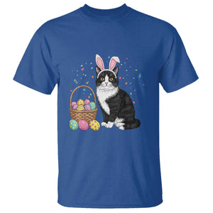 Easter Day Cat Bunny Ears Eggs Graphic T Shirt TS02 Royal Blue Print Your Wear