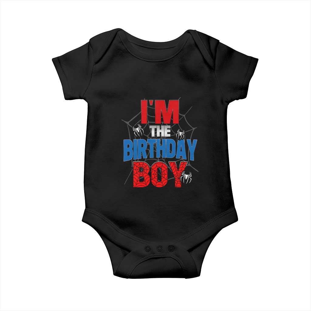 Spider Birthday Boy Baby Onesie Spiders Lover Bday Party TS02 Black Print Your Wear
