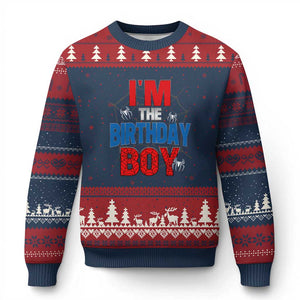 Spider Birthday Boy Ugly Christmas Sweater Spiders Lover Bday Party TS02 Navy Red Print Your Wear