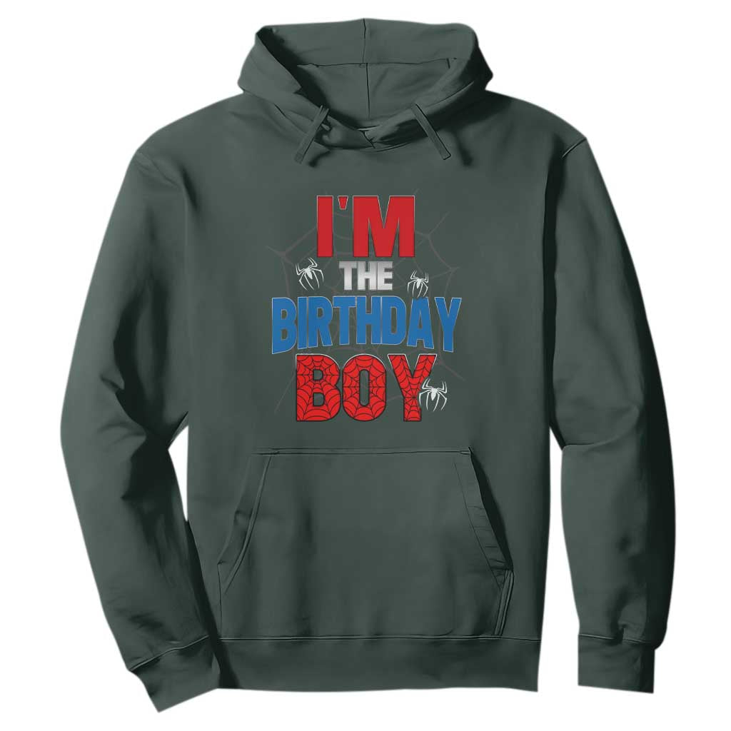 Spider Birthday Boy Hoodie Spiders Lover Bday Party TS02 Dark Forest Green Print Your Wear