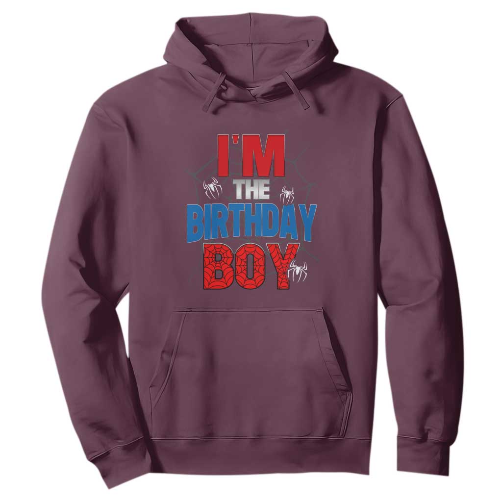 Spider Birthday Boy Hoodie Spiders Lover Bday Party TS02 Maroon Print Your Wear
