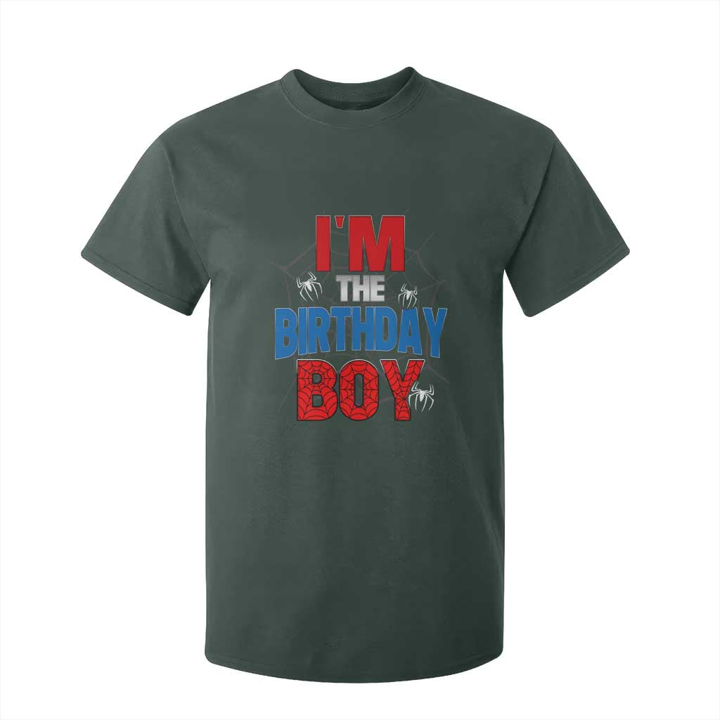 Spider Birthday Boy T Shirt For Kid Spiders Lover Bday Party TS02 Dark Forest Green Print Your Wear