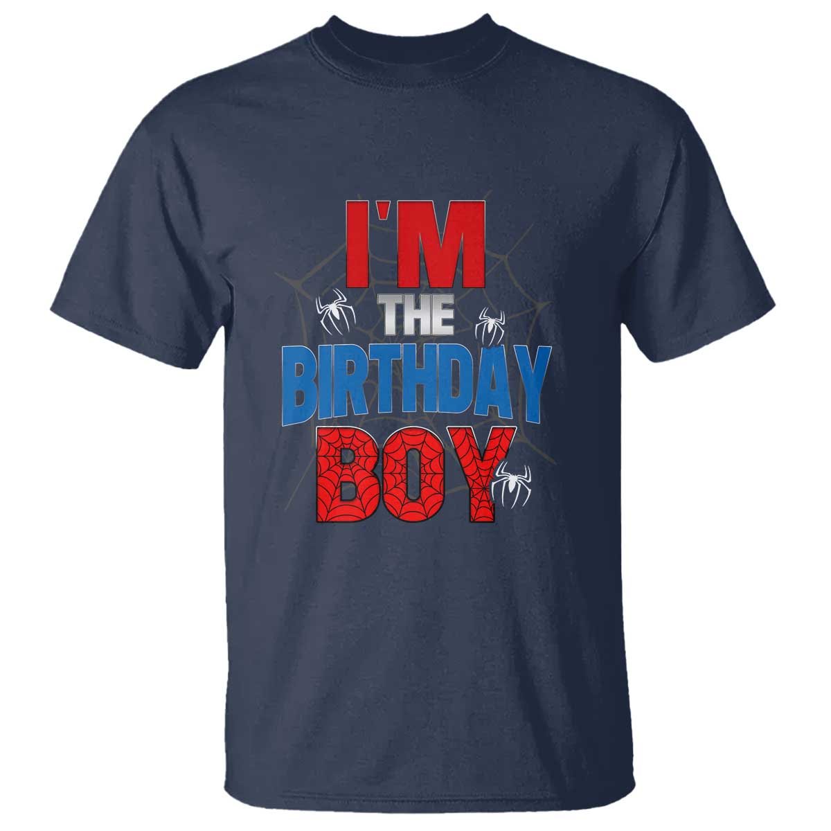 Spider Birthday Boy T Shirt Spiders Lover Bday Party TS02 Navy Print Your Wear