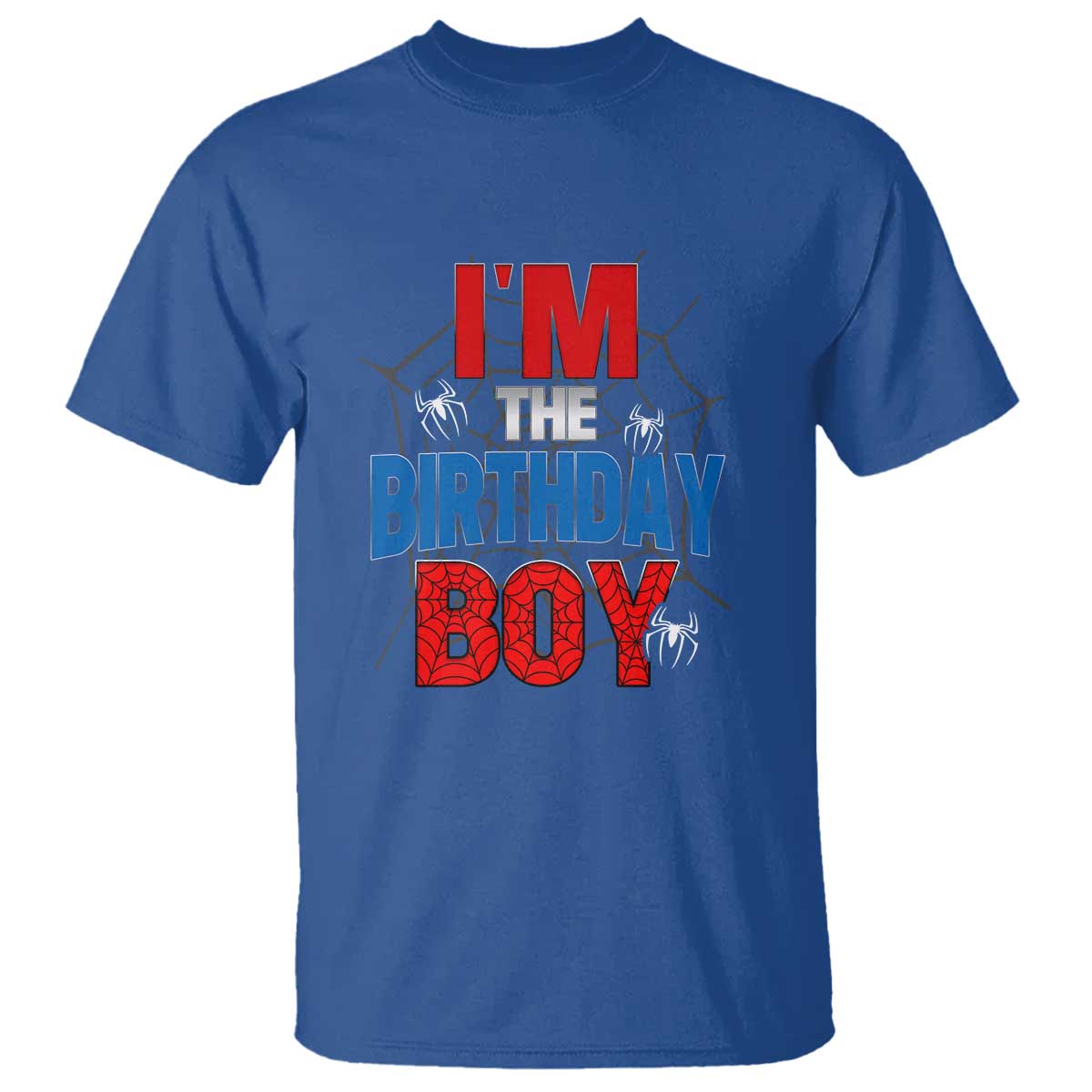 Spider Birthday Boy T Shirt Spiders Lover Bday Party TS02 Royal Blue Print Your Wear