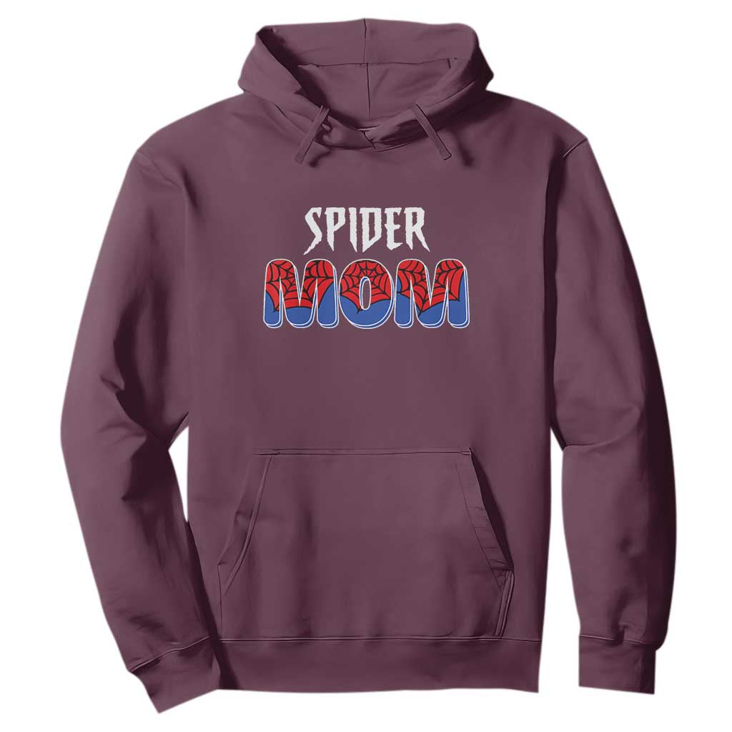 Funny Spider Mom Hoodie Son Birthday Party TS02 Maroon Print Your Wear